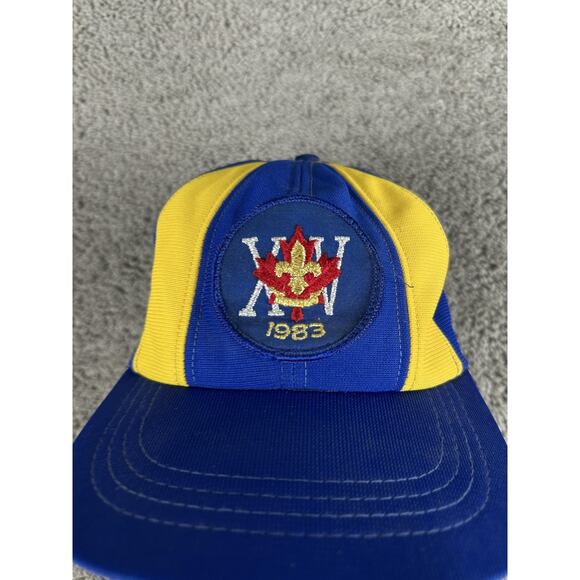 Vintage 11th World Scout Jamboree Hat Cap Snap Back Embroidered Mens 80s - Picture 3 of 10